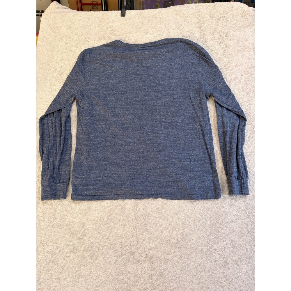 Polo Ralph Lauren Mens V-Neck Long Sleeve T-Shirt Blue Heather‎ Cotton Large L - Picture 4 of 9